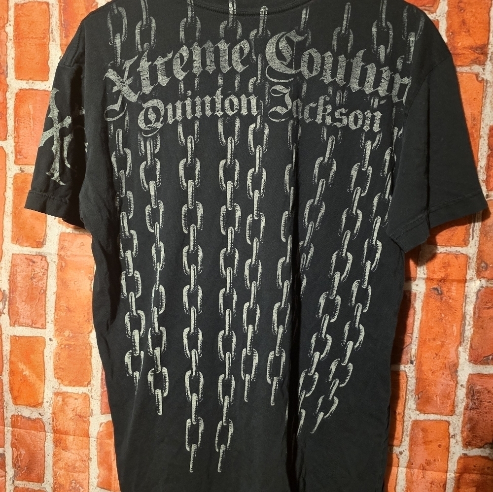 Xtreme Couture Quinton Rampage Jackson T-Shirt Wolves Chains Size Large - Picture 3 of 14